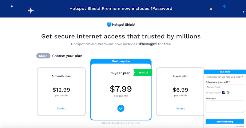 Precios de Hotspot Shield VPN 