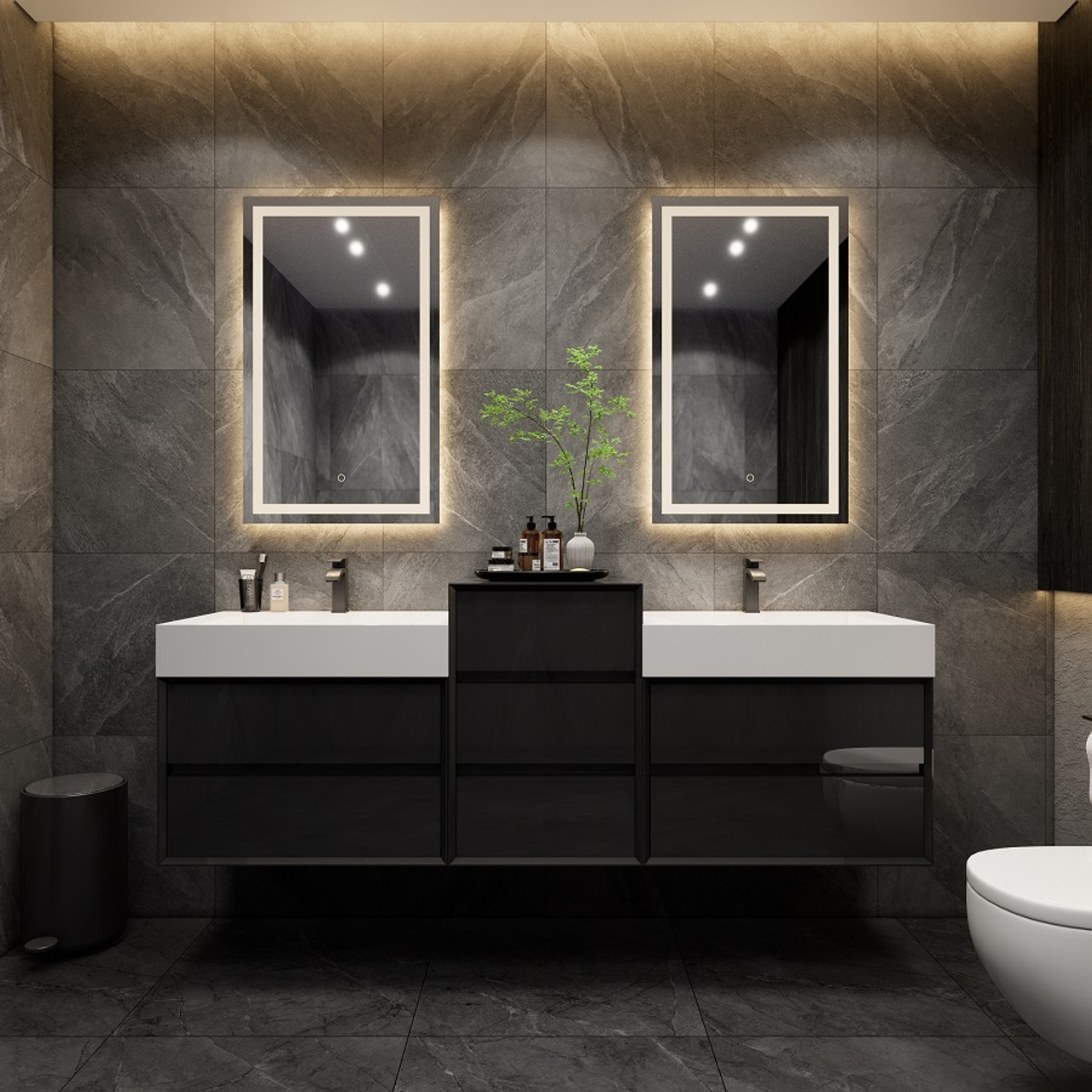 Max Series Vanity Collection in High Gloss Black