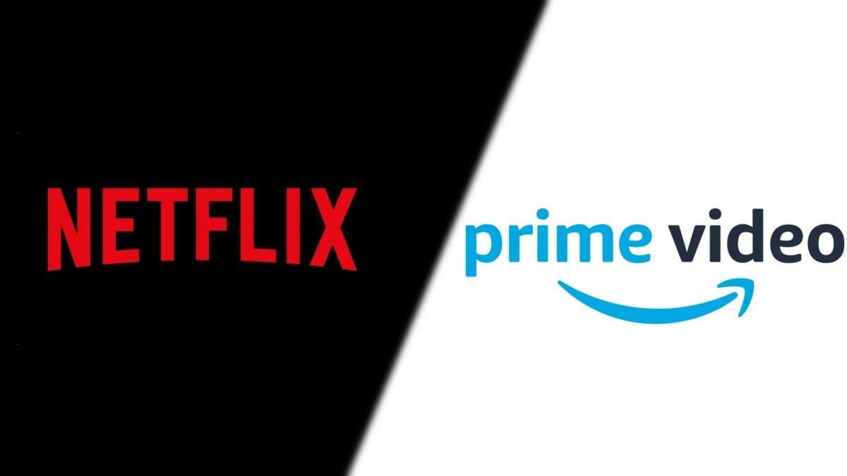 Netflix and Amazon Prime Video logo's 