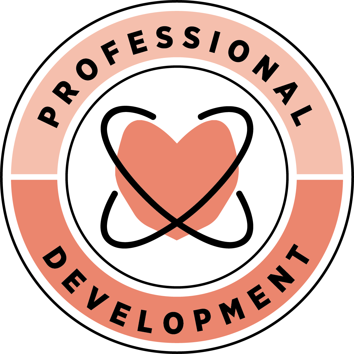 casa franchise sticker saying professional development and a heart in the middle.