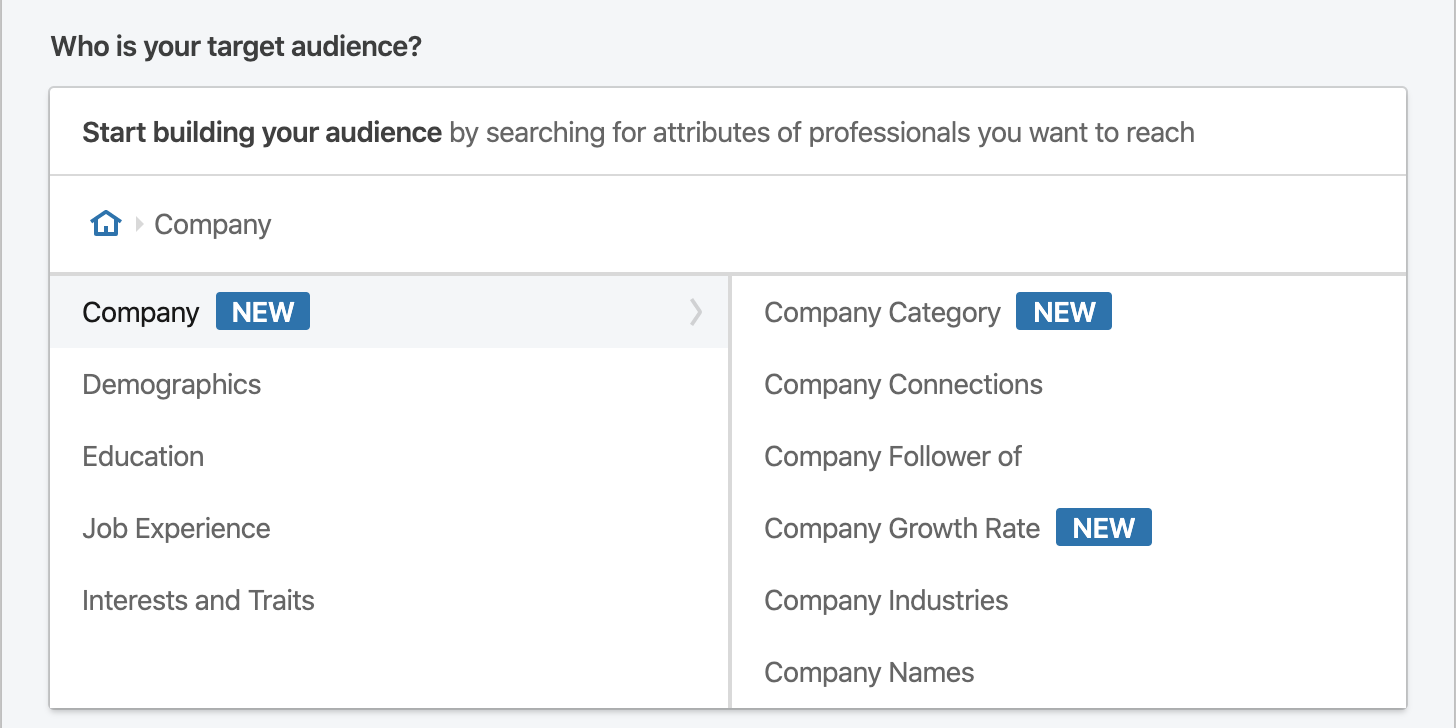 Target audiences on LinkedIn.