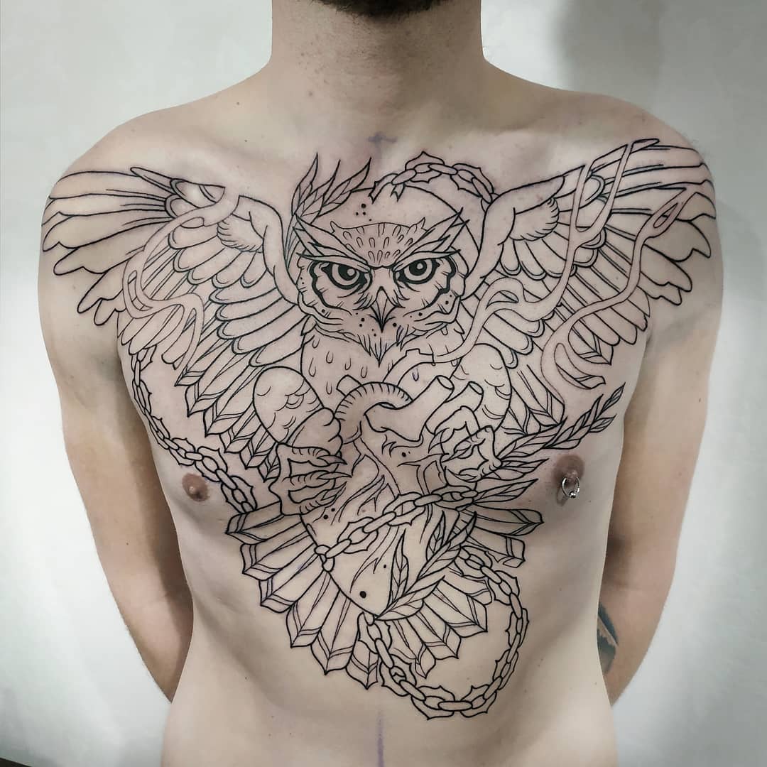 traditional owl tattoos