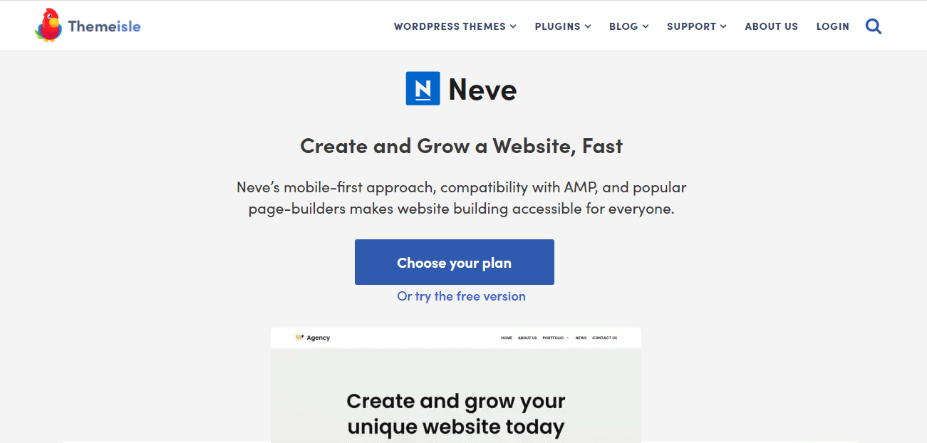 WordPress themes that are mobile friendly:  Neve.