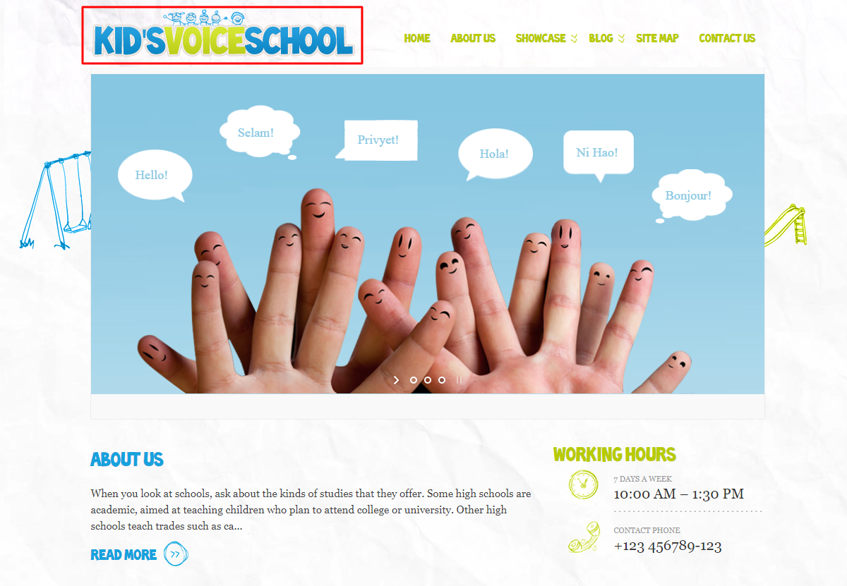 Kids Voice School - Child Education WordPress Theme 