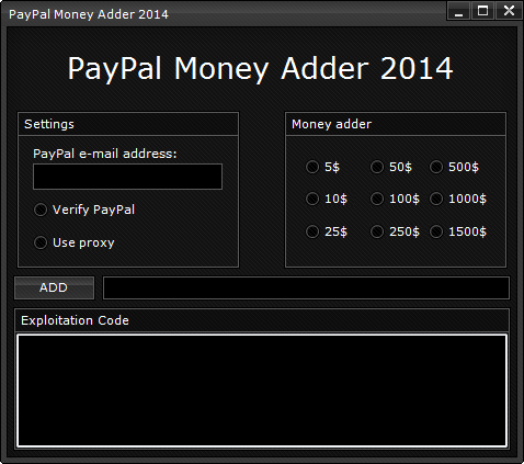 paypal money adder 2014