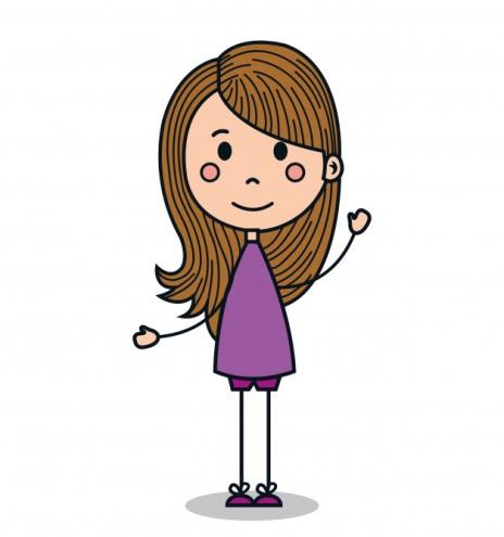 Niña linda dibujo diseño de ilustración vectorial | Vector Premium