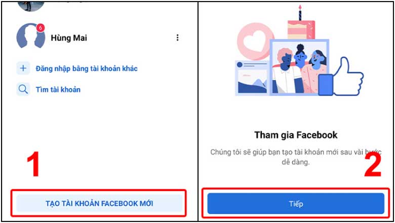 Cách tạo tài khoản Facebook không cần số điện thoại: Bước 2