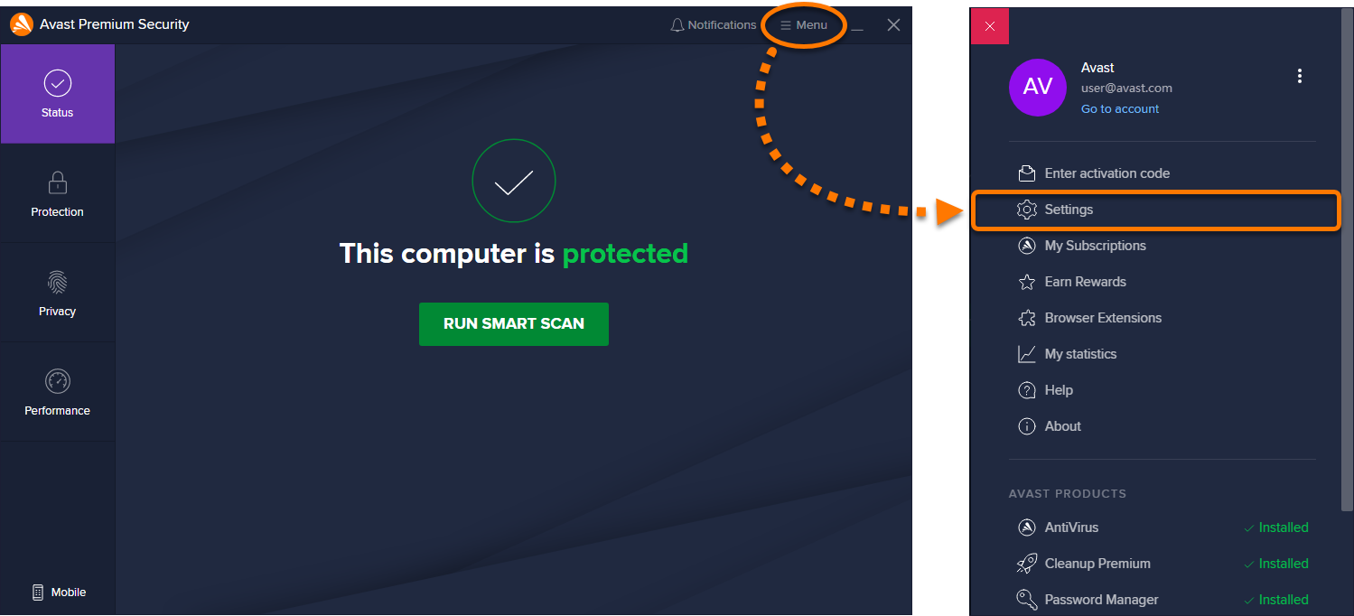 How to reset Software Updater | Avast