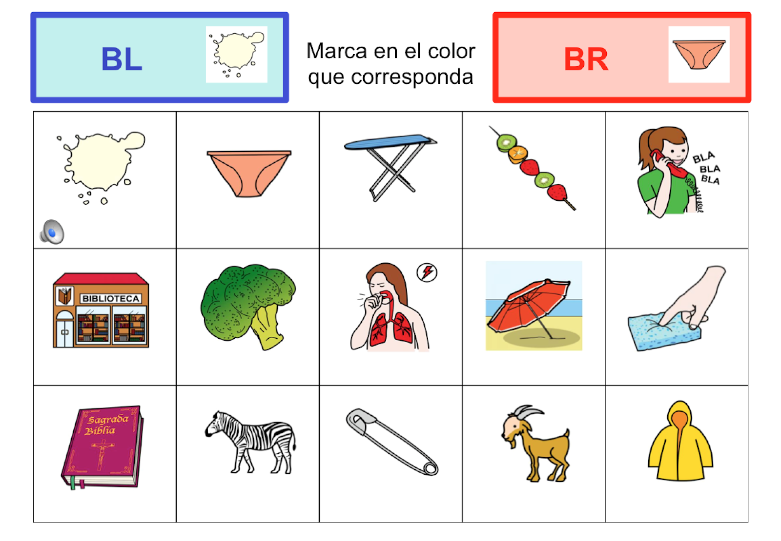 Resultado de imagen de actividades con br y bl