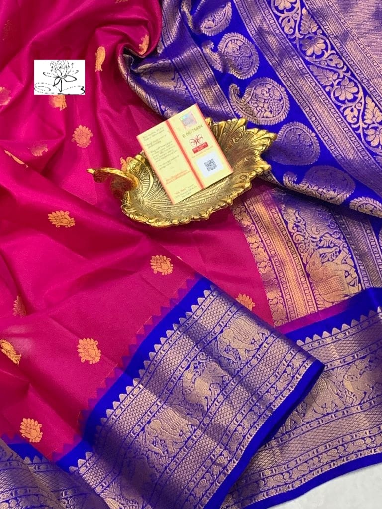 Gadwal pure silk allover weaving motifs saree