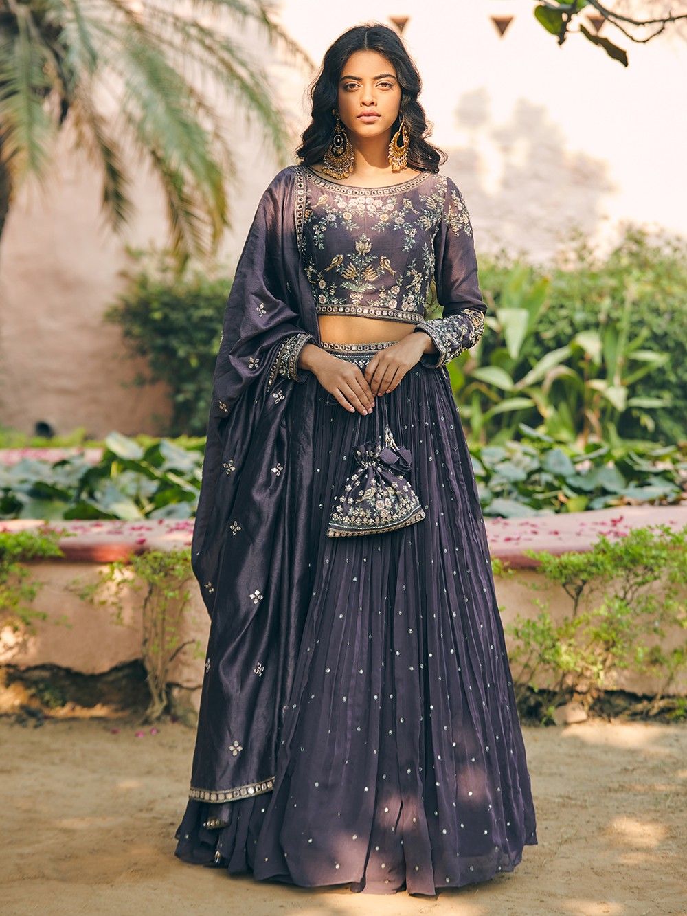 the loom - Chanderi Silk Blouse with Lehenga