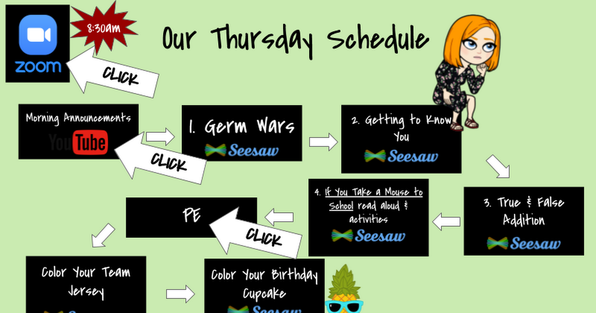 Our Thursday Schedule 9/10