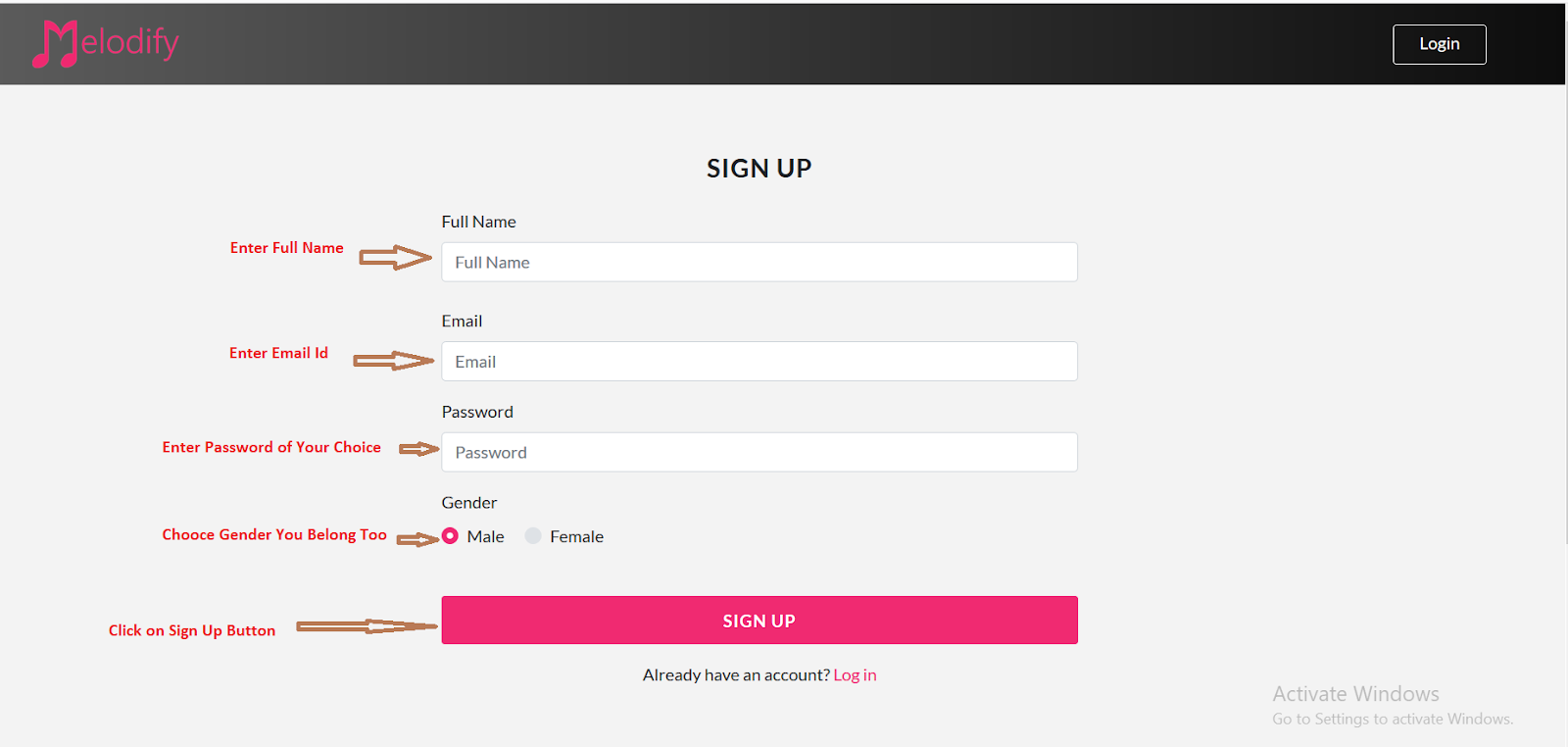 Melodify Registration