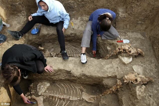 Это интересно... «Вау»находка! Археологи откопали 2000-летнюю колесницу с целыми скелетами лошадей.