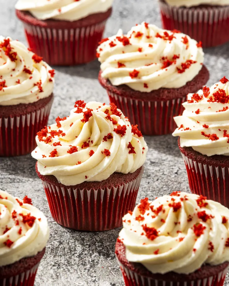 red velvet cupcakes for Juneteenth