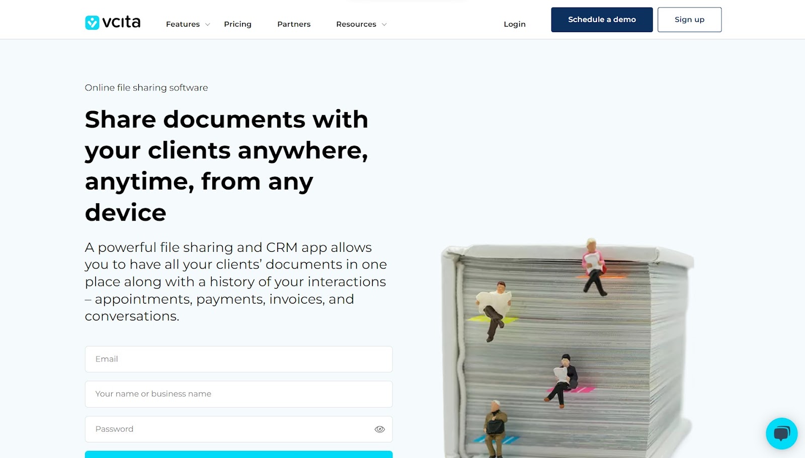 vcita document sharing software
