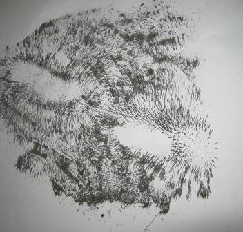 Нарисуйте в тетради картины магнитных полей полосового