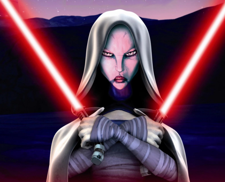 Red-Bladed lightsabers of Asajj Ventress