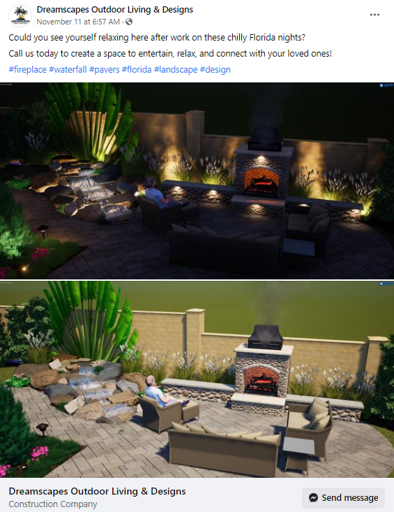 Outdoor Living Company Facebook Post Example