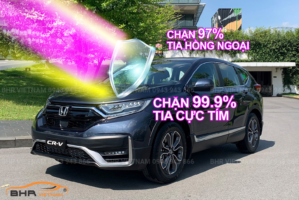 Dán phim cách nhiệt ô tô chống tia bức xạ 99.9%  