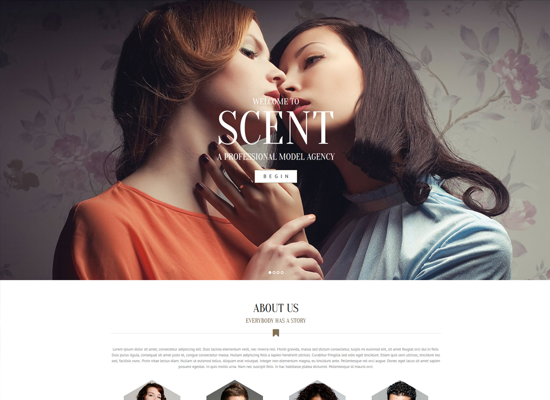 Scent - Tema WordPress Model Agency