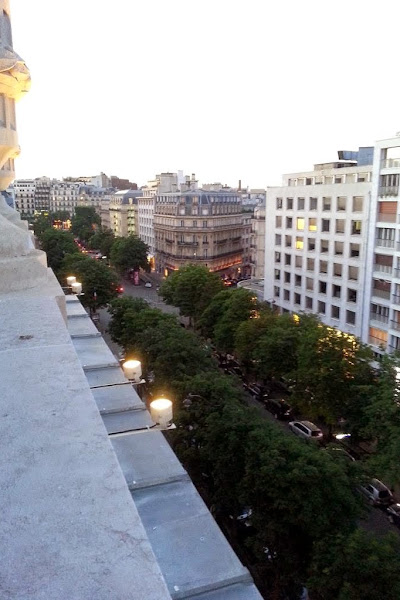View from the Prince de Galles Hotel in Paris