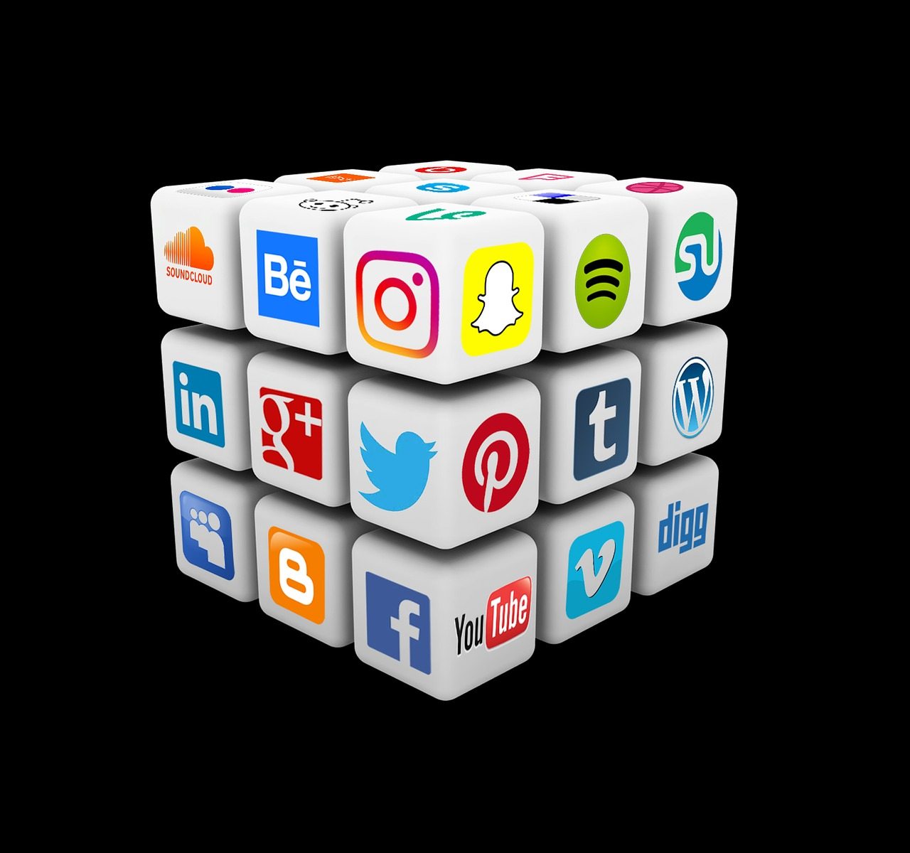 social media rubiks cube