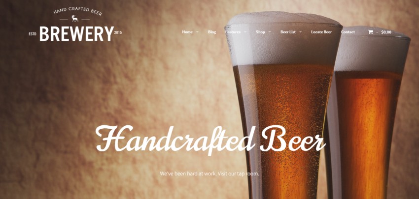 Cervejaria: um tema WordPress para fabricantes de cerveja