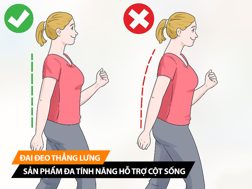 đai đeo thẳng lưng - sản phẩm đa tính năng hỗ trợ cột sống