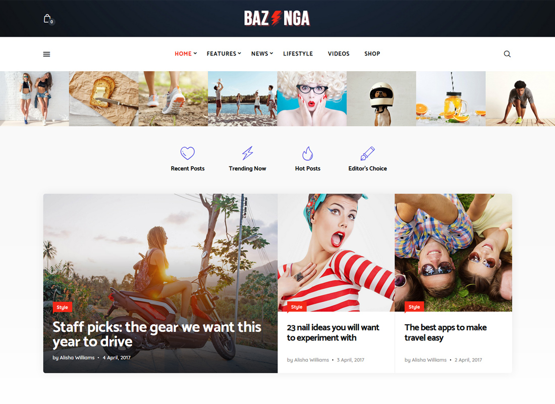 Bazinga |  Tema de WordPress para revistas y blogs virales