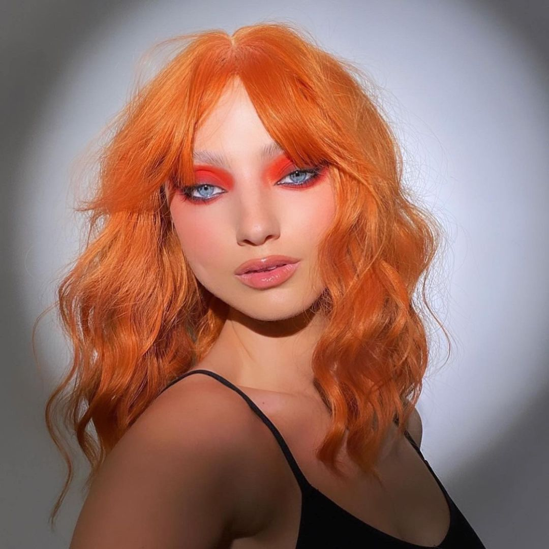 Bright Red Eyeshadow Look
