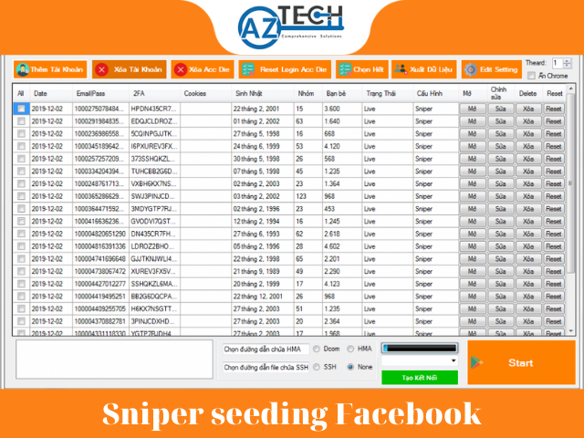 công cụ Seeding facebook sniper