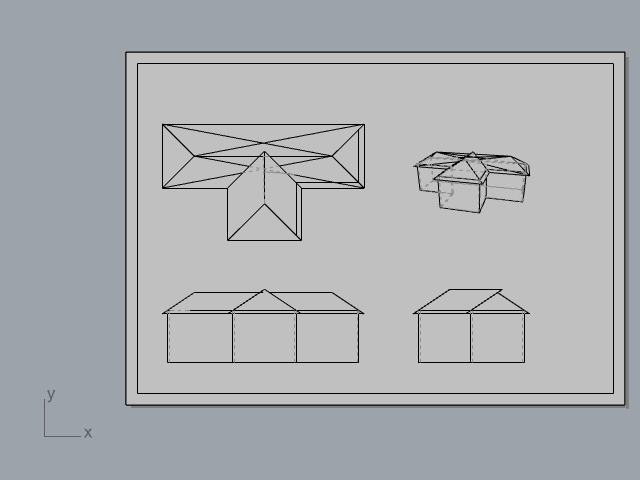 edited lines of the layout when creating a technical drawing in rhino