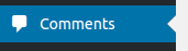 wordpress dashboard comments option