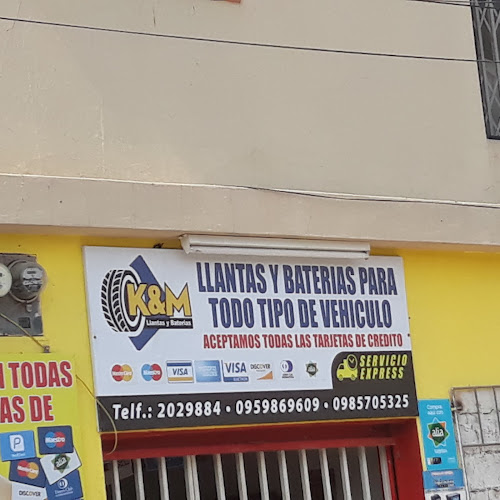 Opiniones de K&M Mantas y Baterías en Guayaquil - Tienda de neumáticos