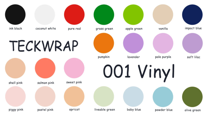 different colors of vinyl