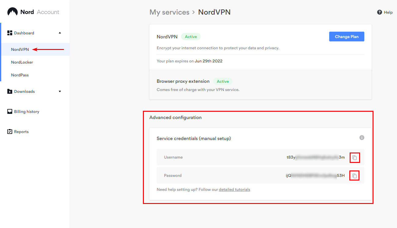 Finding your NordVPN credentials for your qBittorrent proxy