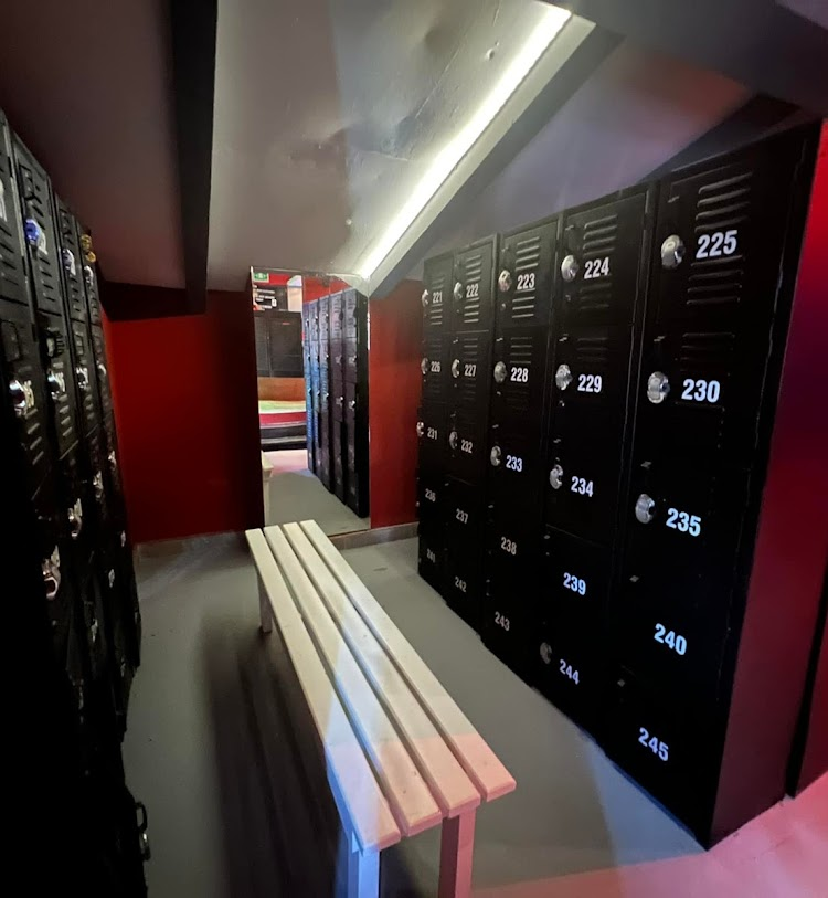 interior locker room of Spartacus in puerto vallarta, mexico, a gay male sauna