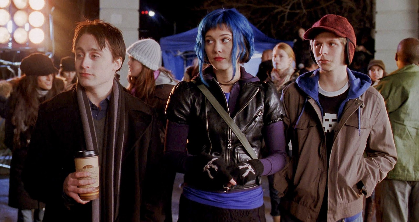 Scott Pilgrim with his friends