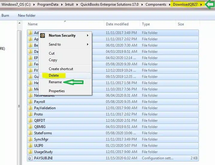 Rename the download qbxx folder