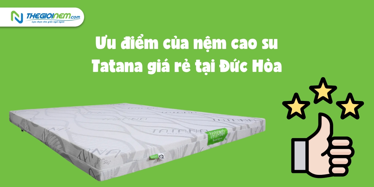 Cửa hàng nệm cao su TATANA giá rẻ tại Đức Hòa - Long An