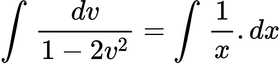 {"code":"\\begin{align*}\n{\\int_{}^{}\\frac{dv}{1-2v^{2}}}&={\\int_{}^{}\\frac{1}{x}.dx}\t\n\\end{align*}","font":{"family":"Arial","color":"#000000","size":10},"type":"align*","id":"4-0-1-0-0-0-1-0-1-0-0-1-0-1","ts":1604059625749,"cs":"3AGbojJYish8rororevfRA==","size":{"width":156,"height":36}}