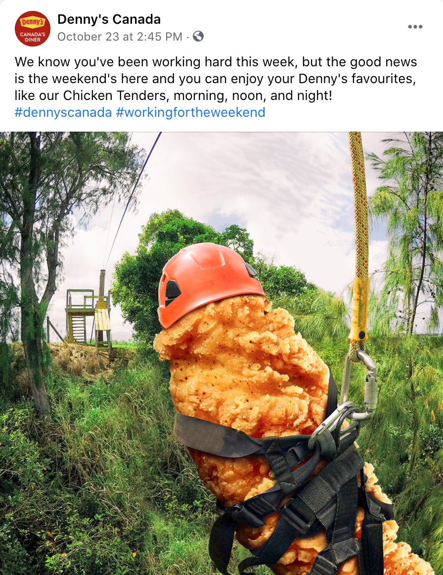 Screenshot from Denny's Canada Facebook Post