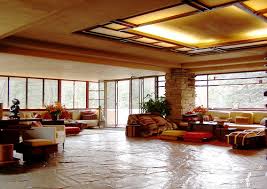 Image result for inside fallingwater house