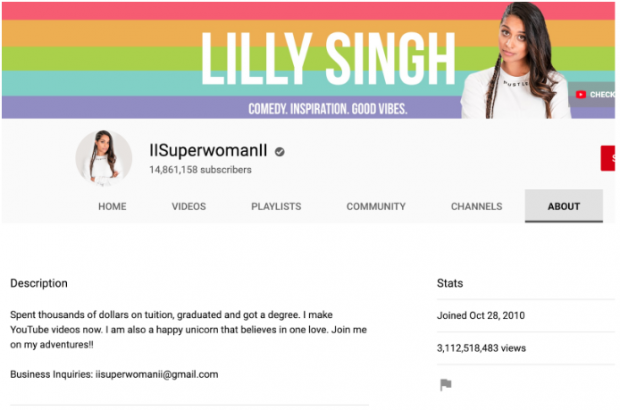 Lilly Singh Giới thiệu về trang