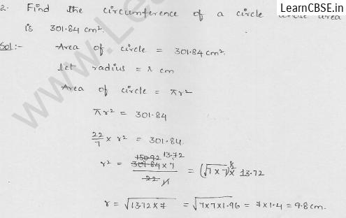 RD-Sharma-class 10-maths-Solutions-chapter 15-Areas related to Circles- Exercise 15.1-Question-2