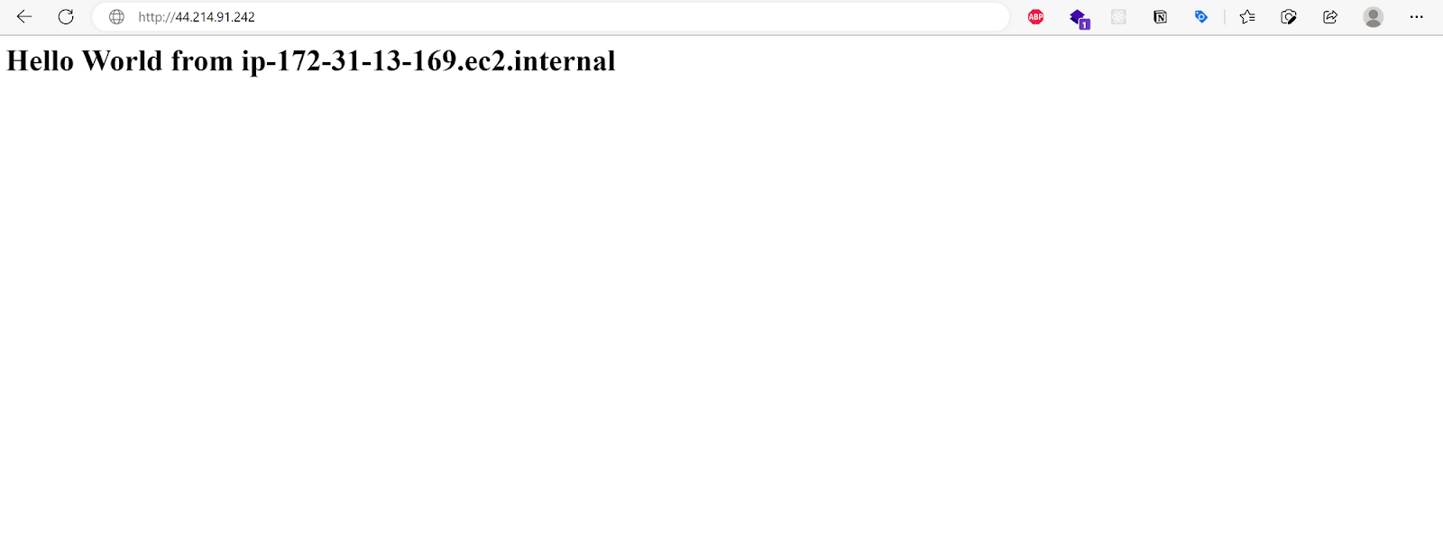 Hello World with EC2 Instance