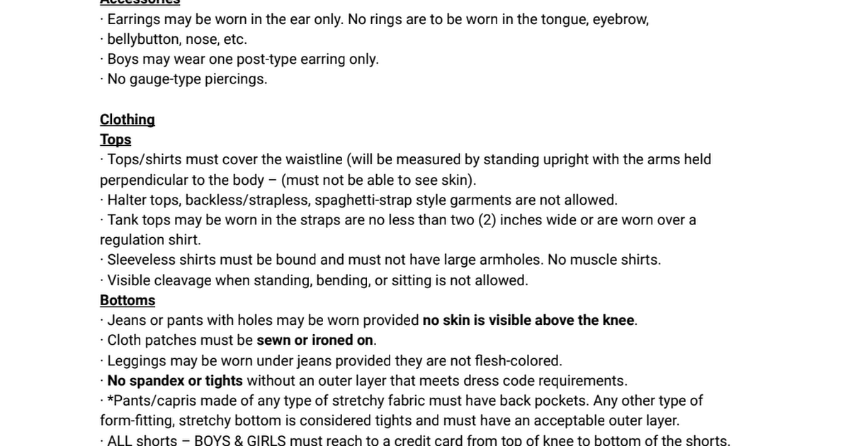 Dress and Grooming (All Grade Levels) - Google Docs.pdf