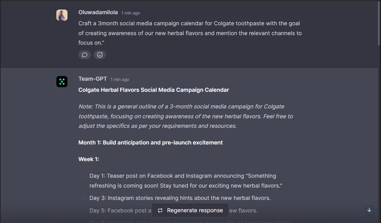 social media content calendar prompt for chatgpt