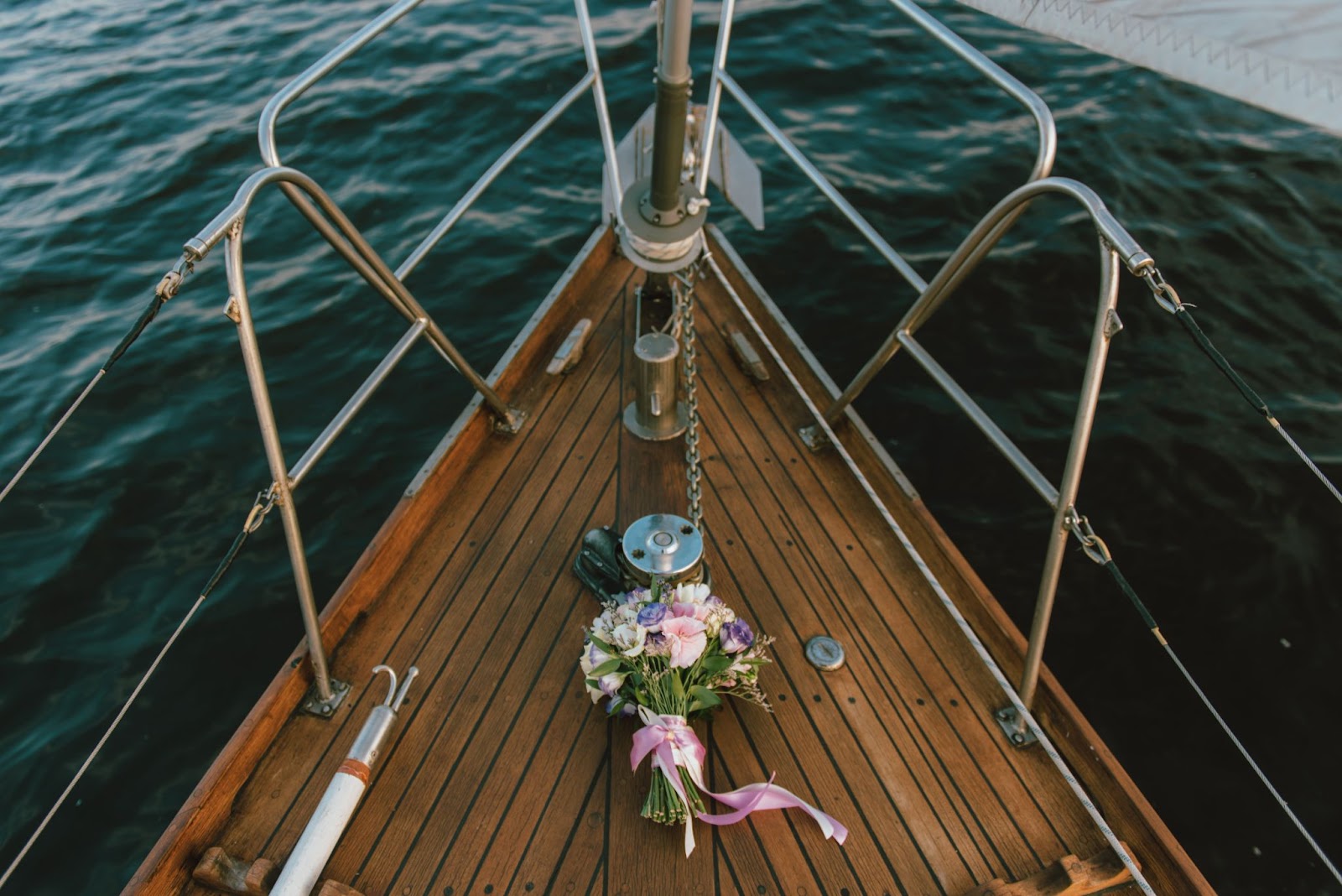 Flowers on Sailboat
